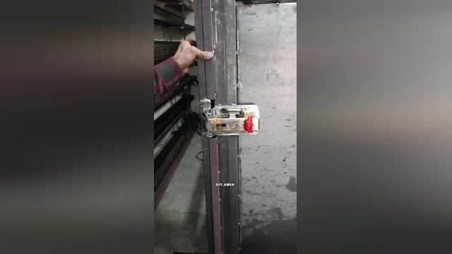 آموزش نصب قفل برقی کله گاوی روی درب فلزی