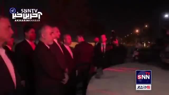 حضور شبانه امیرعبداللهیان در محل یادمان شهادت حاج قاسم در فرودگاه بغداد