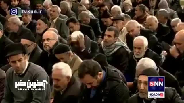 لحظه تعلیق شهادت سپهبد شهید حاج قاسم سلیمانی در حرم امام رضا(ع)