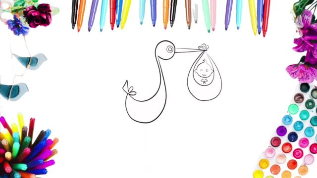 آموزش نقاشی فانتزی با حروف الفبای فارسی : ل مثل لکلک | نقاشی با حرف "ل"
