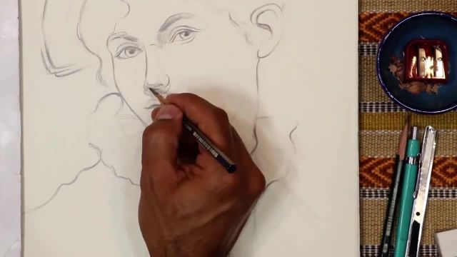 طراحی چهره با تکنیک خطی : تجسمی هنری و منحصر به فرد