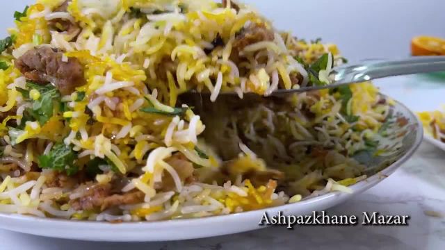طرز تهیه بریانی افغانی با گوشت گوساله فوق العاده خوشمزه و مجلسی