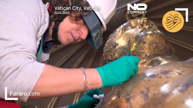 مرمت بزرگترین مجسمه برنزی جهانِ باستان با 2000 سال قدمت در موزه واتیکان | ویدیو