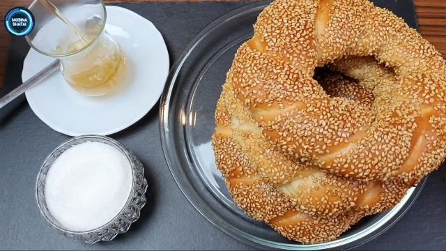 طرز تهیه نان سیمیت صبحانه ترکی نرم و خوشمزه با دستور افغان ها