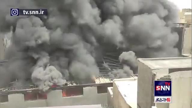 آتش سوزی گسترده در میدان گمرک | ویدیو