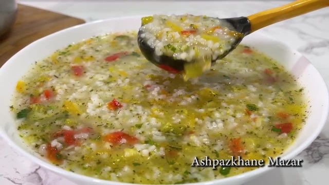 طرز تهیه شوربا برنج با سبزیجات خوشمزه و مقوی به روش افغانی