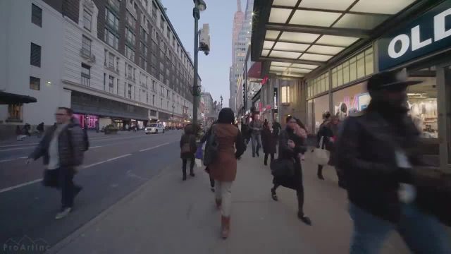 خیابان های عصر نیویورک، ایالات متحده | تور پیاده روی در شهر با صدای شهر