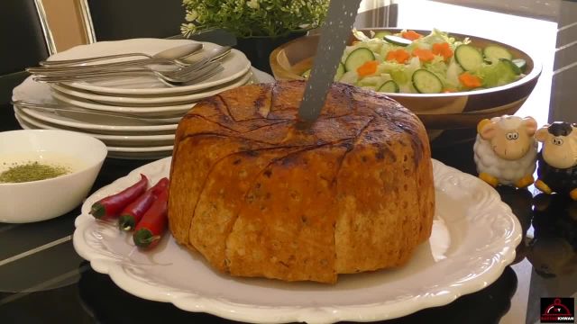 طرز تهیه بریانی داخل نان لواش غذای خوشمزه و مجلسی افغانستان
