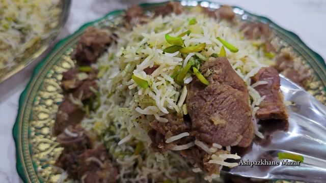 طرز تهیه زمرد پلو افغانی غذای مجلسی و خوشمزه افغان ها