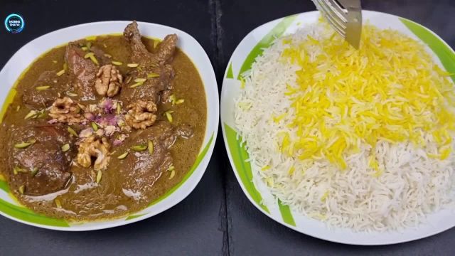 طرز تهیه خورشت فسنجون با مرغ فوق العاده خوشمزه غذای مجلسی افغان ها
