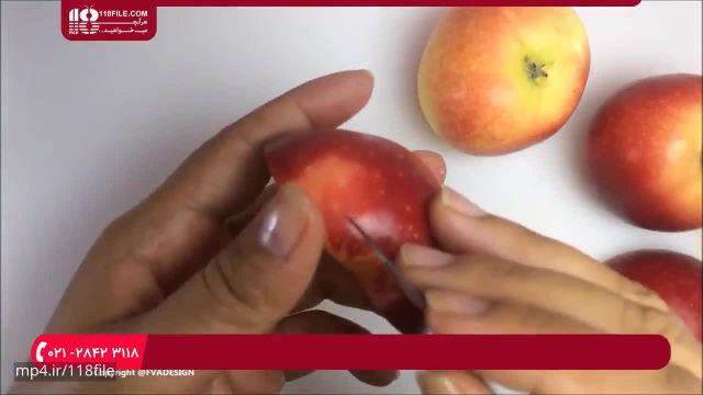 آموزش میوه آرایی با سیب | تزئین زیبای سیب