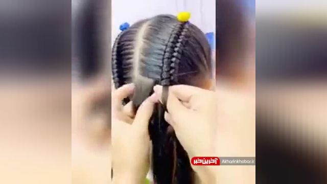 آموزش بافت موی دخترانه حرفه ای برای موهای لخت  | ویدیو