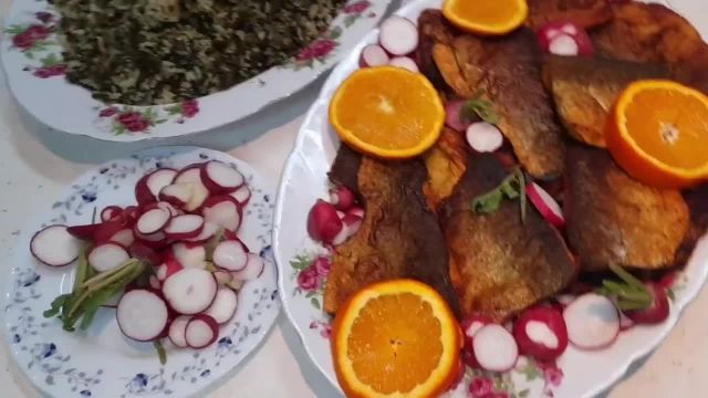 طرز تهیه سبزی پلو با ماهی قزل آلا خوشمزه و مجلسی به روش رستورانی