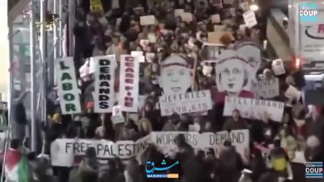 حمایت کارگران آمریکایی از فلسطین: تظاهرات پرشور و قدرتمند