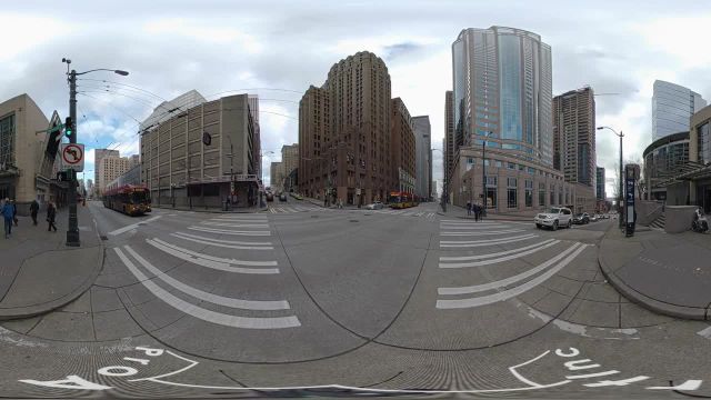 گشت شهری 360 درجه در سیاتل سیتی، خیابان چهارم و پنجم مرکز شهر | ایالت واشنگتن، ایالات متحده