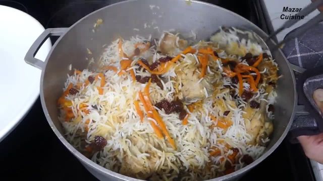 طرز تهیه قابلی پلو افغانی با گوشت مرغ