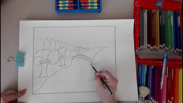 آموزش نقاشی جنگل - قسمت اول : یادگیری روش های نقاشی جنگل