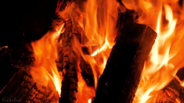 سوزاندن شومینه | 2 ساعت صدای آرامش‌ بخش آتش در فضای سکوت شبانه