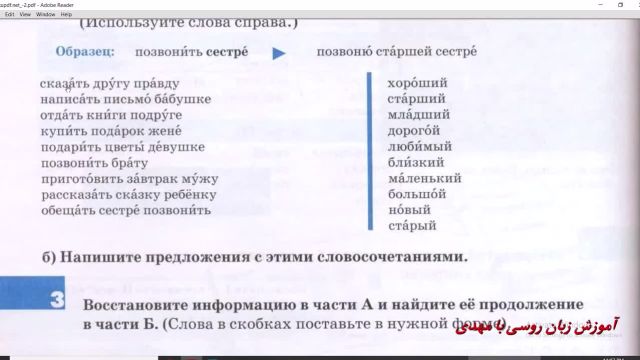 آموزش زبان روسی با کتاب "راه روسیه" صفحه 120 - جلسه 113