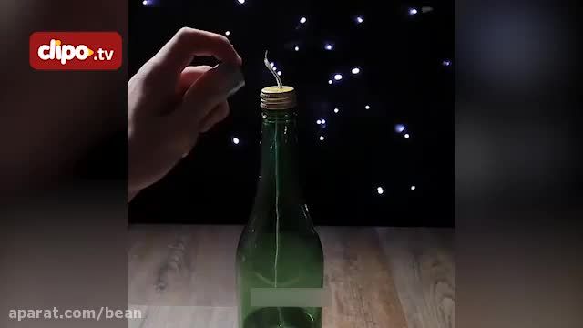 ساخت چراغ الکلی با شیشه شربت