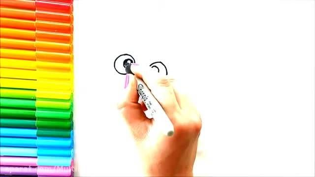 آموزش نقاشی حیوانات برای کودکان | نقاشی کرم ابریشم