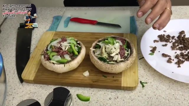 آموزش قارچ شكم پر پیتزایی ساده و خوشمزه