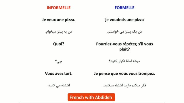 جملات کاربردی زبان فرانسه برای بیان مودبانه و غیرمودبانه