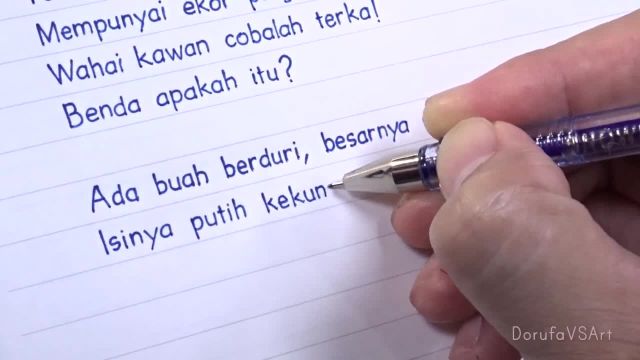 تمرین دست خط منظم و زیبا در اندونزیایی