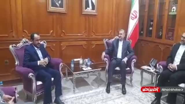 گفت‌وگوی امیرعبداللهیان با رئیس هیات مذاکره‌کننده دولت نجات ملی یمن | ویدیو