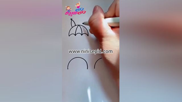 نقاشی چتر با طرح حیوانات