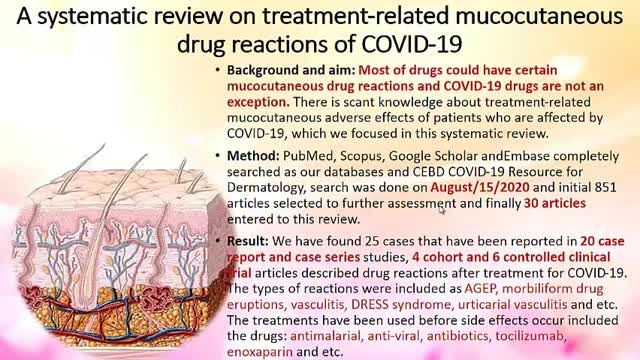واکنش های پوستی - خاطی داروها در پاندمی کووید-19