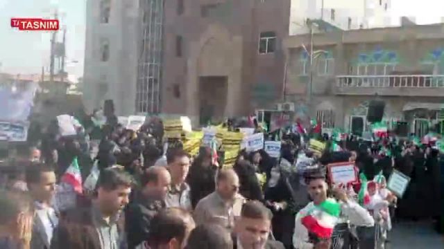 تظاهرات مردم اهواز در محکومیت جنایات رژیم صهیونیستی