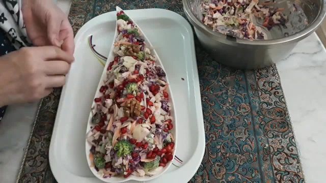 طرز تهیه سالاد زمستونی خوشمزه و خوش خوراک با سبزیجات تازه