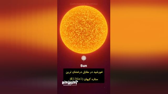 خورشید در مقابل درخشان ترین ستاره کیهان
