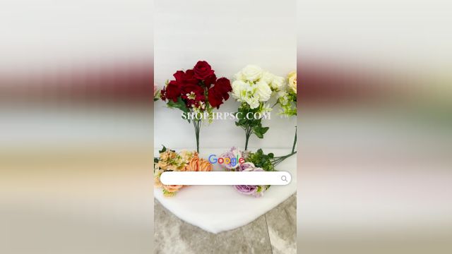 لیست بوته گل مصنوعی طرح رز |فروشگاه ملی