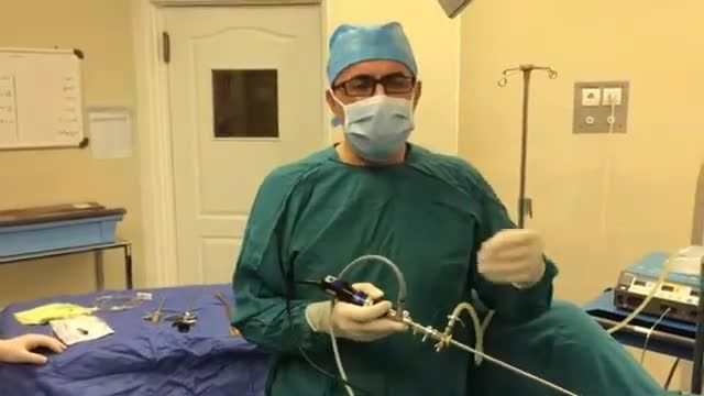 ویدیوی عمل اندوسکوپی پروستات بدون شکاف عمل جراحی