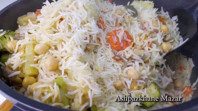 طرز تهیه پلو با سبزیجات خوشمزه و خاص به سبک اصیل افغانی