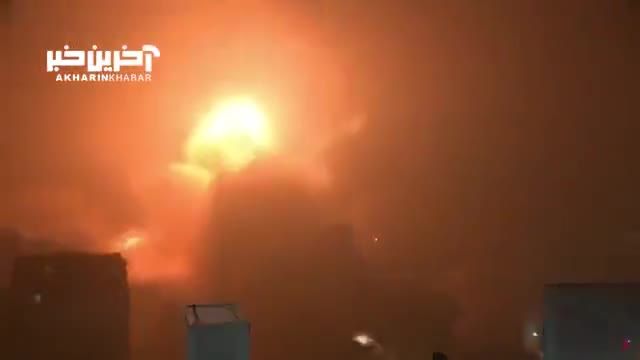 لحظه هدف قرار گرفتن برج وطن در غزه توسط ارتش رژیم صهیونیستی