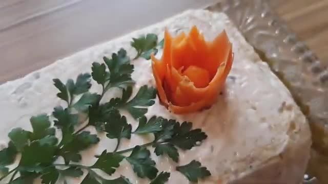 طرز تهیه سالاد الویه قالبی با مرغ فوق العاده خوشمزه و بی نظیر