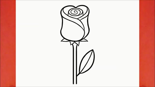 آموزش نقاشی گل رز زیبا و ساده برای کودکان