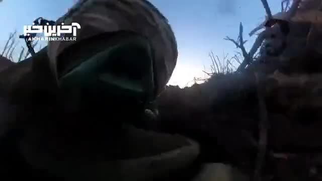 بدشانسی و خوش‌ شانسی سرباز اوکراینی در یک لحظه | ویدیو