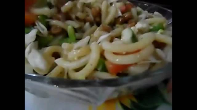 طرز تهیه سالاد ماکارونی و لوبیا قرمز | Pasta salad