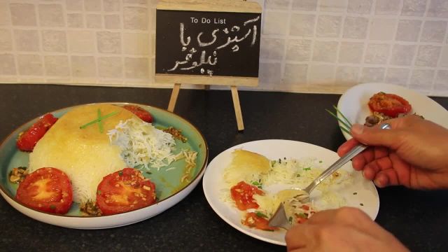 آموزش کته و گوجه یک غذای ایرانی ساده و قدیمی بسیار خوشمزه