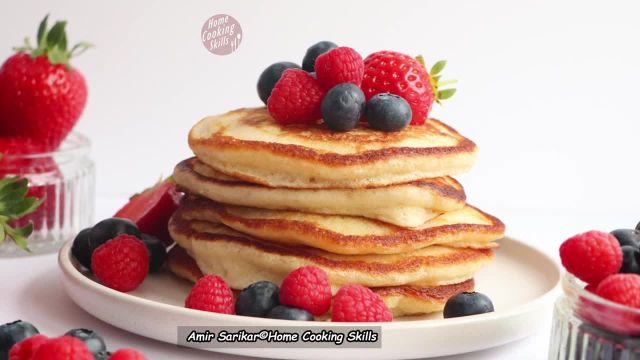 آموزش بهترین پنکیک حجیم به روش آمریکایی ایده آل برای صبحانه