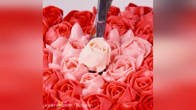 ایده تزیین کیک قلبی عاشقانه محصوص ولنتاین