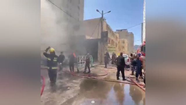تصاویری از آتش‌ سوزی در هتل زائران ایرانی نجف