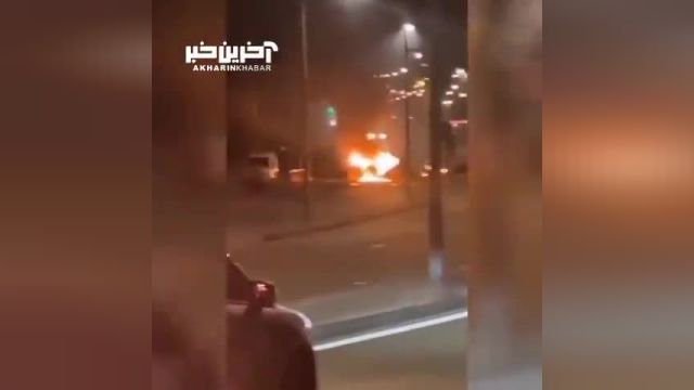 معترضان در فرانسه ده ها خودرو را به آتش کشیدن | ویدیو