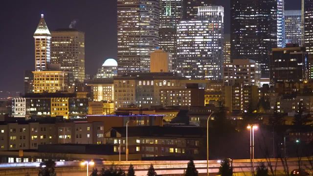 ویدیوی آرامش شهری | 1.5 ساعت صدای شهر سیاتل شبانه از پارک دکتر خوزه ریزال