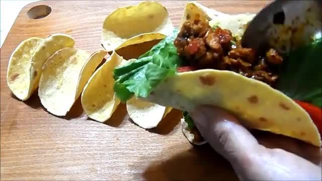 آموزش ساندویچ تاکو مرغ با نان ترتیلای خانگی | ساندویچ مکزیکی