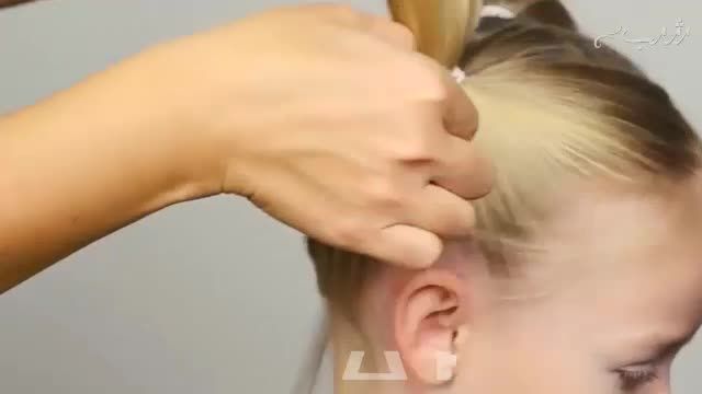 آموزش شینیون جذاب برای موهای کوتاه کودکان